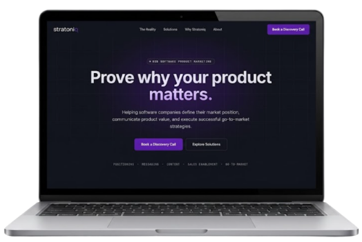 Δείγμα site για επιχείρηση σε desktop